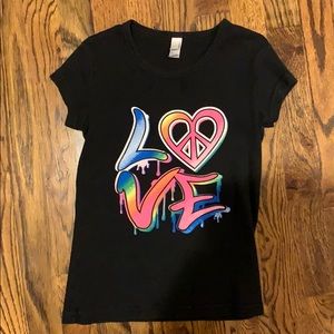Black Graffiti “Love” American Apparel Tee